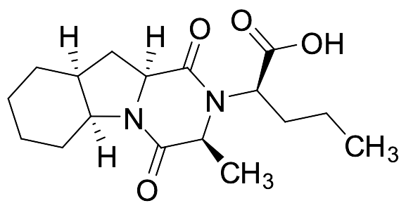 (R)-2-((3S,5aS,9aS,10aS)-3-Methyl-1,4-dioxodecahydropyrazino[1,2-a]indol-2(1H)-yl)pentanoic Acid