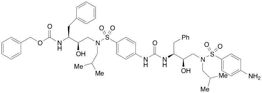 Benzyl ((2S,3R)-4-(4-(3-((2S,3R)-4-(4-Amino-N-isobutylphenylsulfonamido)-3-hydroxy-1-phenylbutan-2-yl)ureido)-N-isobutylphenylsulfonamido)-3-hydroxy-1-phenylbutan-2-yl)carbamate