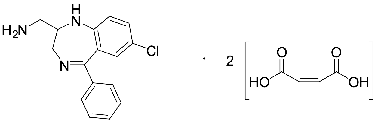 (7-Chloro-5-phenyl-2,3-dihydro-1H-benzo[e][1,4]diazepin-2-yl)methanamine Dimaleate