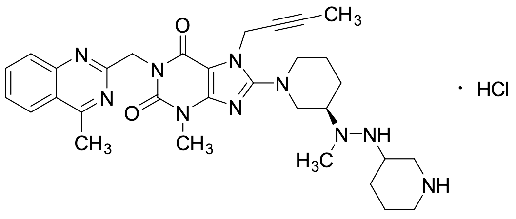 7-(But-2-yn-1-yl)-3-methyl-8-((3R)-3-(1-methyl-2-(piperidin-3-yl)hydrazineyl)piperidin-1-yl)-1-((4-methylquinazolin-2-yl)methyl)-3,7-dihydro-1H-purine-2,6-dione Hydrochloride