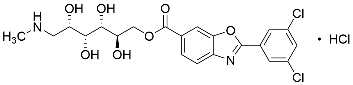 (2R,3R,4R,5S)-2,3,4,5-Tetrahydroxy-6-(methylamino)hexyl 2-(3,5-dichlorophenyl)benzo[d]oxazole-6-carboxylate Hydrochloride