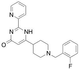 6-(1-(2-Fluorobenzyl)piperidin-4-yl)-2-(pyridin-2-yl)pyrimidin-4(1H)-one