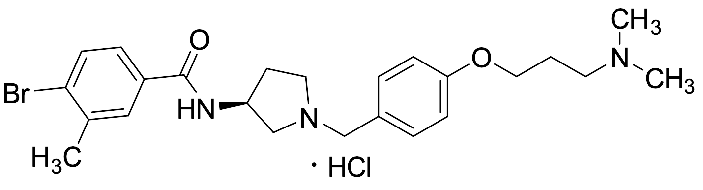 4-Bromo-N-[(3S)-1-[[4-[3-(dimethylamino)propoxy]phenyl]methyl]-3-pyrrolidinyl]-3-methylbenzamide Hydrochloride