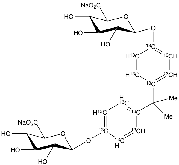 Bisphenol A Bis-(beta-D-glucuronide)-13C12 Disodium Salt