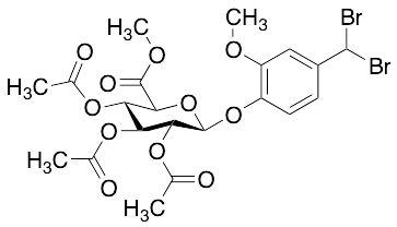 2-(4-(Dibromomethyl)-2-methoxyphenyl beta-D-Glucopyranosiduronic Acid Triacetate Methyl Ester