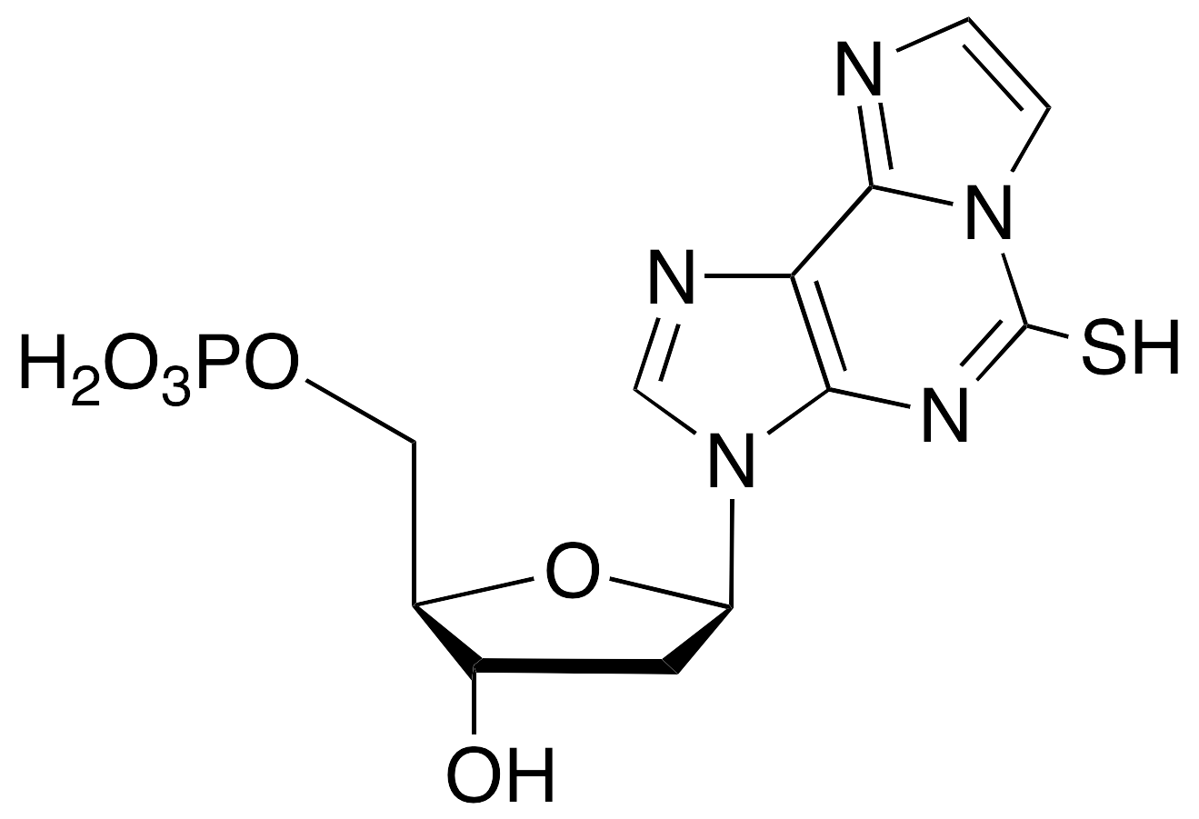 3-(2-Deoxy-5-O-phosphono-beta-D-erythro-pentofuranosyl)-3,4-dihydro-5H-imidazo[2,1-i]purine-5-thione