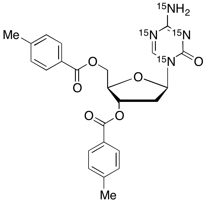 1-(2’-Deoxy-3’,5’-di-O-toluoyl-Beta-D-ribofuranosyl)-2-oxo-4-amino-1,2-dihydro-1,3,5-triazine-15N4