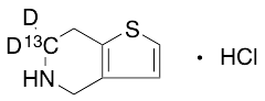 4,5,6,7-Tetrahydrothieno[3,2-c]pyridine-13C,d2 Hydrochloride