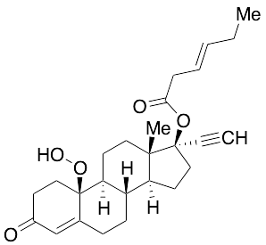 (E)-(8S,9S,10S,13S,14S,17R)-17-Ethynyl-10-hydroperoxy-13-methyl-3-oxo-2,3,6,7,8,9,10,11,12,13,14,15,16,17-tetradecahydro-1H-cyclopenta[a]phenanthren-17-yl hex-3-enoate