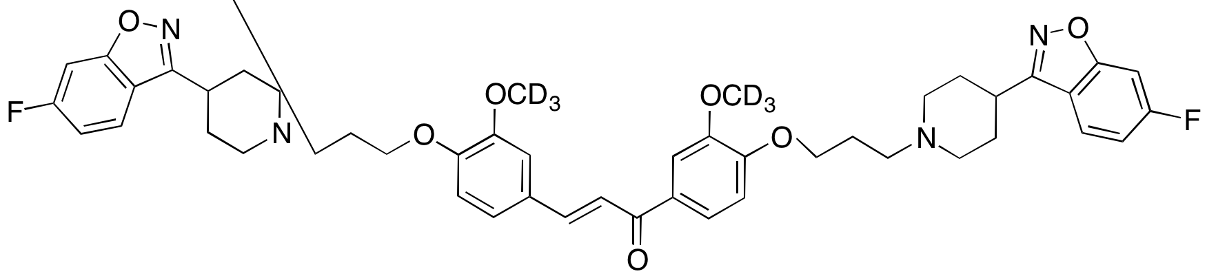 (E)-1,3-Bis(4-(3-(4-(6-fluorobenzo[d]isoxazol-3-yl)piperidin-1-yl)propoxy)-3-methoxyphenyl)prop-2-en-1-one-d6