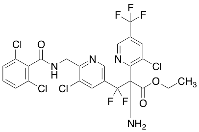 Ethyl 2-Amino-2-(3-chloro-5-(trifluoromethyl)pyridin-2-yl)-3-(5-chloro-6-((2,6-dichlorobenzamido)methyl)pyridin-3-yl)-3,3-difluoropropanoate