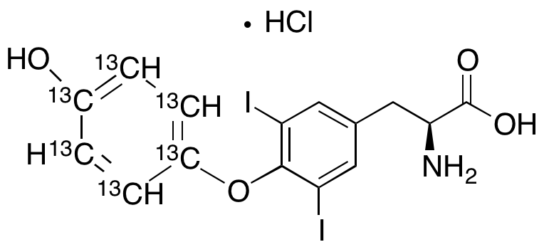3,5-Diiodo-L-thyronine (4-Hydroxyphenyl-13C6) Hydrochloride