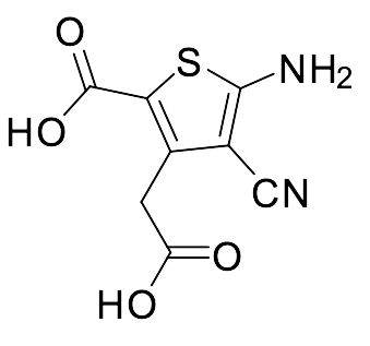 5-Amino-2-carboxy-4-cyano-3-thiopheneacetic Acid