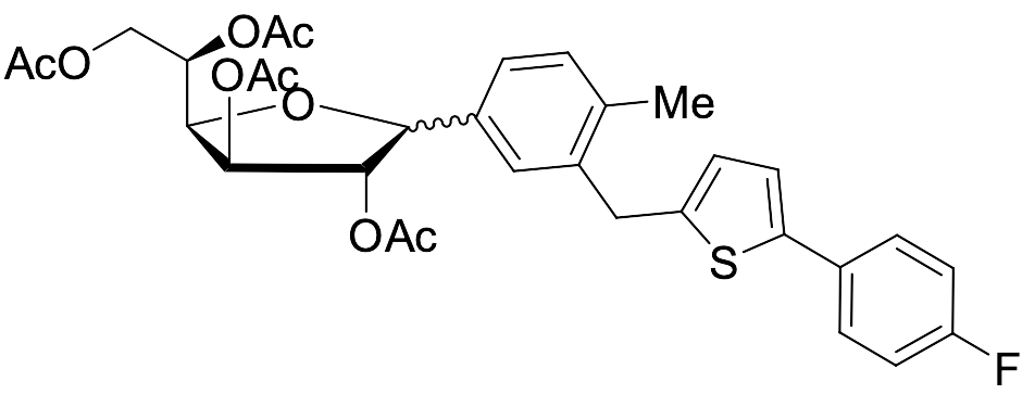 Diacetoxy-5-(3-((5-(4-fluorophenyl)thiophen-2-yl)-1,2-diyl Diacetate
