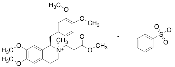 (1R,​2R)​-1-​[(3,​4-​dimethoxyphenyl)​methyl]​-​1,​2,​3,​4-​tetrahydro-​6,​7-​dimethoxy-​2-​(3-​methoxy-​3-​oxopropyl)​-​2-​methylisoquinolium Benzenesulfonate