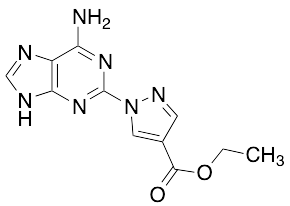 1-​(6-​Amino-​9H-​purin-​2-​yl)​-1H-​pyrazole-​4-​carboxylic Acid Ethyl Ester (>85%)