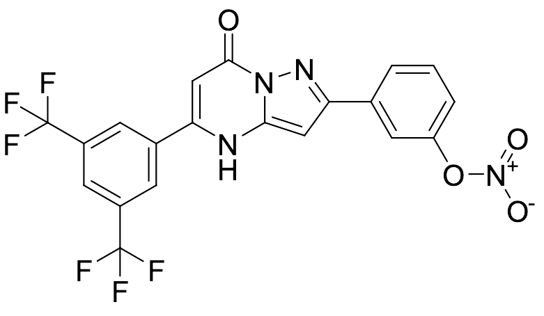 3-(5-(3,5-bis(Trifluoromethyl)phenyl)-7-oxo-4,7-dihydropyrazolo[1,5-a]pyrimidin-2-yl)phenyl Nitrate