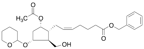 (5Z)-7-[(5-Acetyloxy-2-formyl-3-tetrahydropyranyloxy)cyclopentyl]-5-heptenoic Acid Benzyl Ester