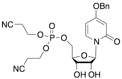((2R,3S,4R,5R)-5-(4-(Benzyloxy)-2-oxopyridin-1(2H)-yl)-3,4-dihydroxytetrahydrofuran-2-yl)methyl bis(2-cyanoethyl) Phosphate