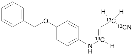 (5-Benzyloxyindol-3-yl)acetonitrile-13C3