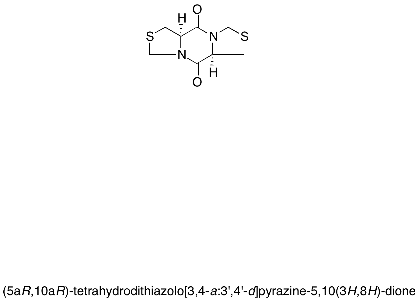 (5aR,10aR)-Tetrahydrodithiazolo[3,4-a:3',4'-d]pyrazine-5,10(3H,8H)-dione