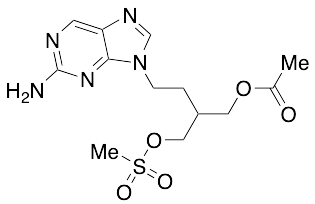4-(2-Amino-9H-purin-9-yl)-2-(((methylsulfonyl)oxy)methyl)butyl acetate