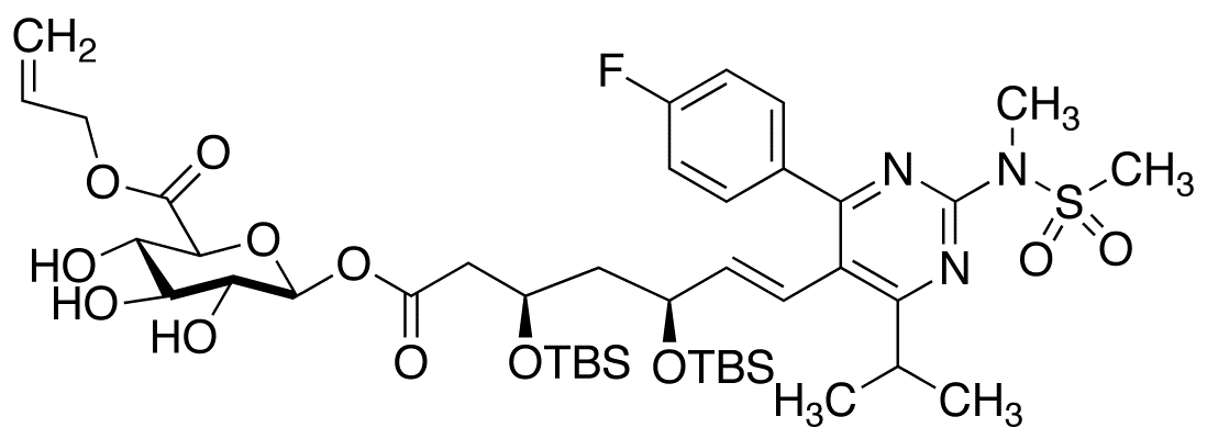 3,5-Di(tert-butyldimethylsilyl) Rosuvastatin Acyl-Beta-D-glucuronide Allyl Ester