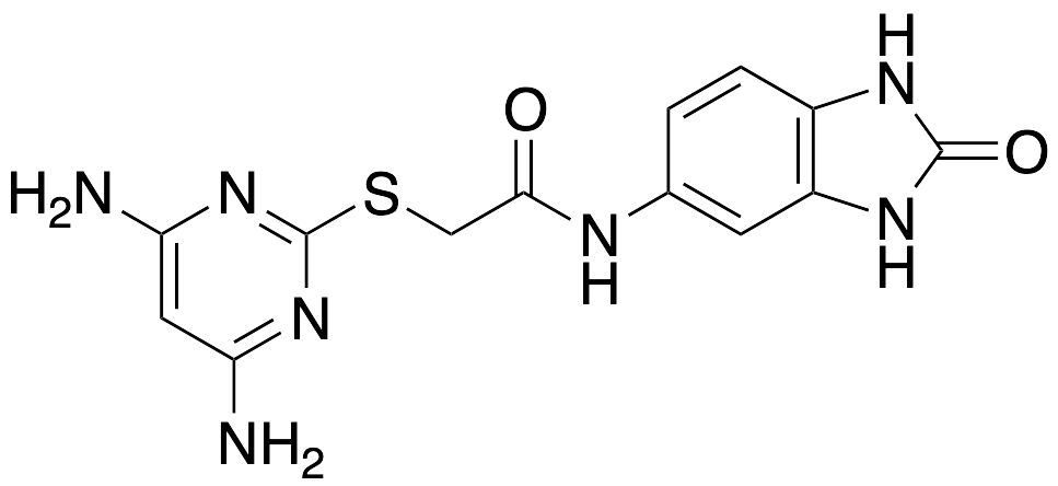 2-[(4,6-Diamino-2-pyrimidinyl)thio]-N-(2,3-dihydro-2-oxo-1H-benzimidazol-5-yl)acetamide