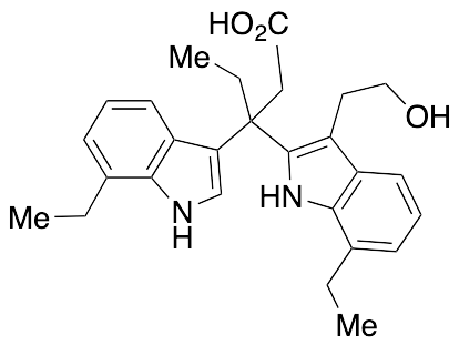 3-(7-Ethyl-1H-indol-3-yl)-3-(7-Ethyl-3-(2-Hydroxyethyl)-1H-indol-2-yl)Pentanoic Acid (Etodolac Impurity)