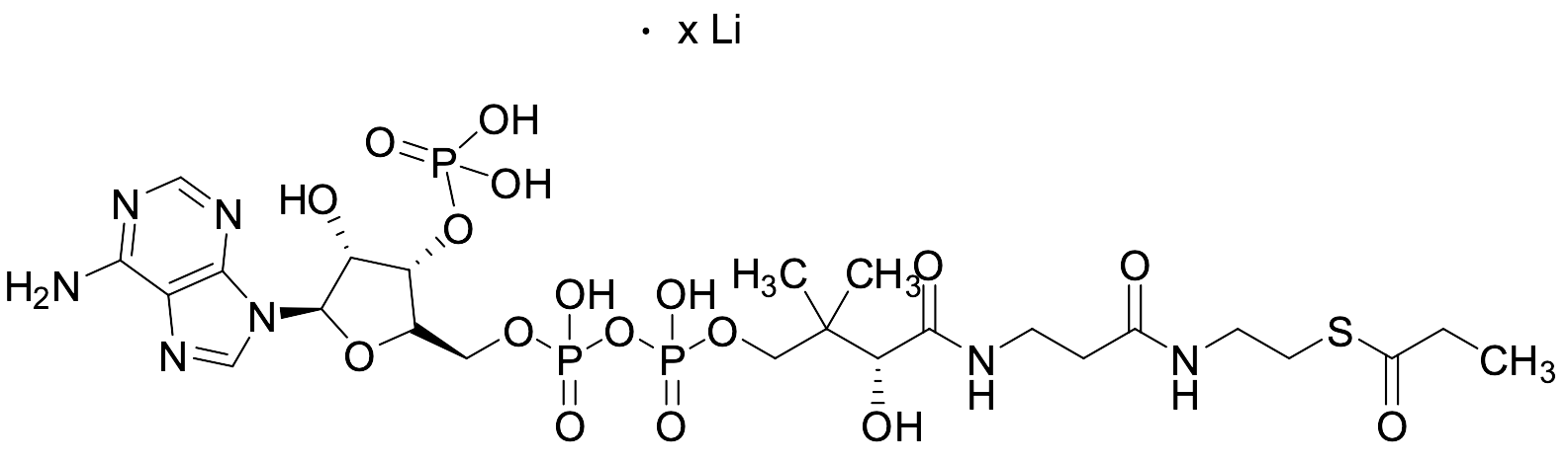 Propionyl Coenzyme A Lithium Salt (>85%)