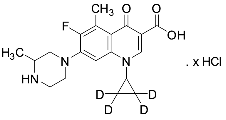 1-(Cyclopropyl-2,2,3,3-d4)-6-fluoro-5-methyl-7-(3-methylpiperazin-1-yl)-4-oxo-1,4-dihydroquinoline-3-carboxylic Acid Hydrochloride