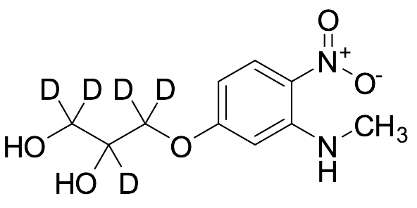 3-(3-(Methylamino)-4-nitrophenoxy)propane-1,1,2,3,3-D₅-1,2-diol