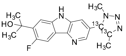 2-(3-(1,4-Dimethyl-1H-1,2,3-triazol-5-yl-4,5-13C2)-8-fluoro-5H-pyrido[3,2-b]indol-7-yl)propan-2-ol