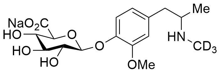 4-Hydroxy-3-methoxy Methamphetamine-d3 4-beta-D-Glucuronide Sodium (Mixture of Diastereomers)