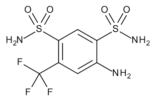 4-Amino-6-(trifluoromethyl)benzene-1,3-disulphonamide