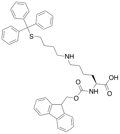 (S)-2-((((9H-Fluoren-9-yl)methoxy)carbonyl)amino)-6-((4-(tritylthio)butyl)amino)hexanoic Acid