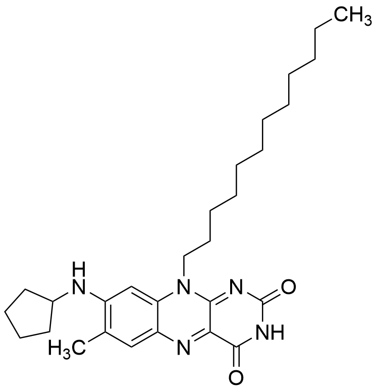 8-(Cyclopentylamino)-3,4-dihydro-1,5-dihydro-7-methyl-2,4-dioxobenzo[g]pteridine-10(2H)-dodacane