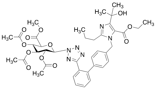 Olmesartan Ethyl Ester Methyl N2-Glucuronide Triacetate