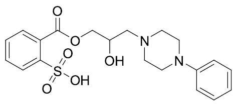 2-((2-Hydroxy-3-(4-phenylpiperazin-1-yl)propoxy)carbonyl)benzenesulfonic Acid