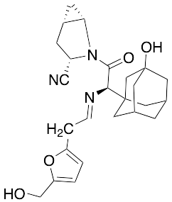 (1S,3S,5S)-2-((R)-2-((1r,3S,5R,7S)-3-hydroxyadamantan-1-yl)-2-((E)-(2-(5-(hydroxymethyl)furan-2-yl)ethylidene)amino)acetyl)-2-azabicyclo[3.1.0]hexane-3-carbonitrile
