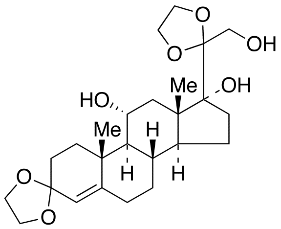 11Alpha,17Alpha,21-Trihydroxy-pregn-5-ene-3,20-dione 3,20-Diethylene Ketal