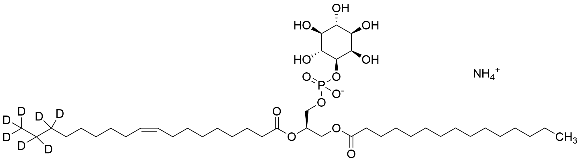 1-Pentadecanoyl-2-oleoyl(d7)-sn-glycero-3-phosphoinositol Ammonium
