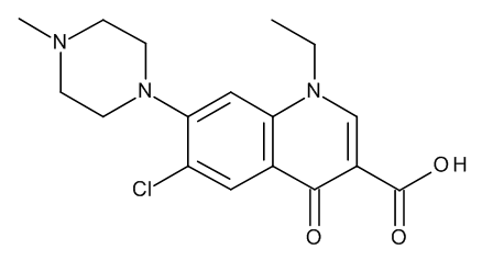 6-Chloro-1-ethyl-1,4-dihydro-7-(4-methyl-1-piperazinyl)-4-oxo-3-quinolinecarboxylic Acid