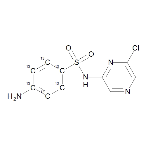Sulfachloropyrazine 13C6 (phenyl 13C6) 100 µg/mL in Acetonitrile