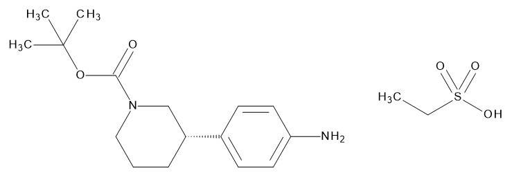 (S)-4-(1-(tert-Butoxycarbonyl)piperidin-3-yl)benzenaminium Ethanesulfonate