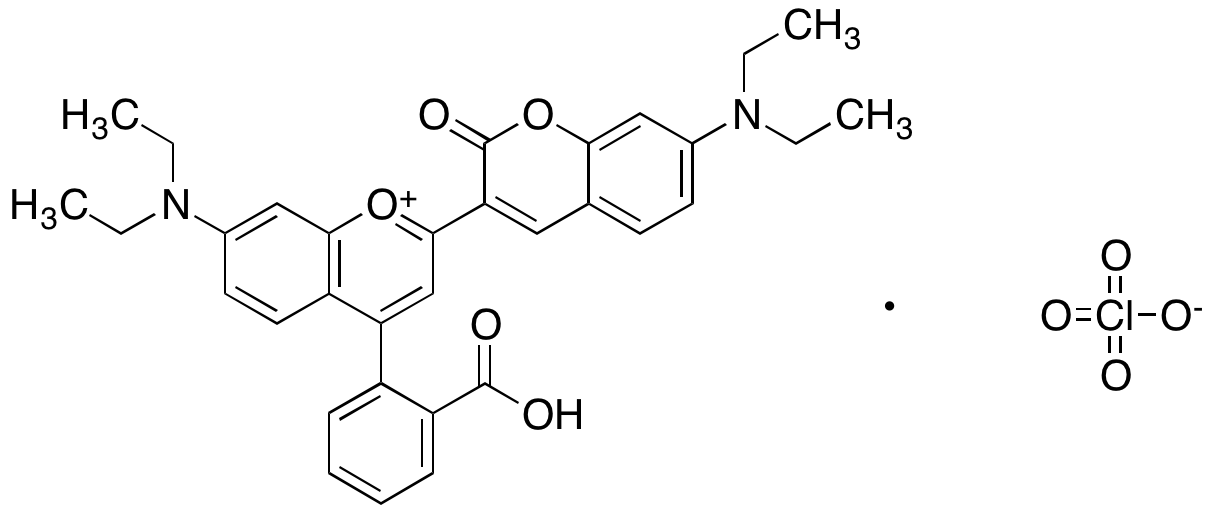 4-(2-Carboxyphenyl)-7-diethylamino-2-(7-diethylamino-2-oxochroman-3-yl)-chromylium perchlorate