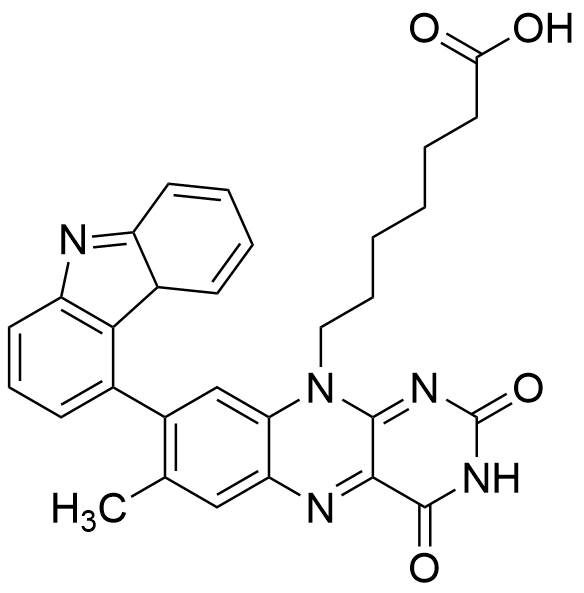 7-(8-(9H-Carbazol-4-yl)-7-methyl-2,4-dioxo-3,4-dihydrobenzo[g]pteridin-10(2H)-yl)heptanoic Acid