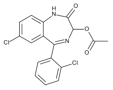 (3RS)-7-Chloro-5-(2-chlorophenyl)-2-oxo-2,3-dihydro-1H-1,4-benzodiazepin-3-ylAcetate (Lorazepam Acetate) - CAS No. 2848-96-6 (3RS)-7-Chloro-5-(2-chlorophenyl)-2-oxo-2,3-dihydro-1H-1,4-benzodiazepin-3-ylAcetate (Lorazepam Acetate)