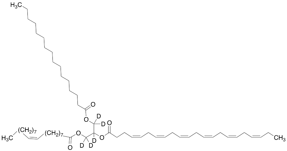 1-[[(1-Oxohexadecyl)oxy]methyl]-2-[[(9Z)-1-oxo-9-octadecen-1-yl]oxy]ethyl (4Z,7Z,10Z,13Z,16Z,19Z)-4,7,10,13,16,19-docosahexaenoate-D5