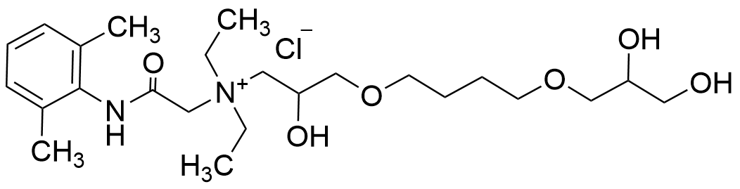 3-(4-(3-Lidocaine-2-hydroxypropoxy)butoxy)propane-1,2-diol Chloride